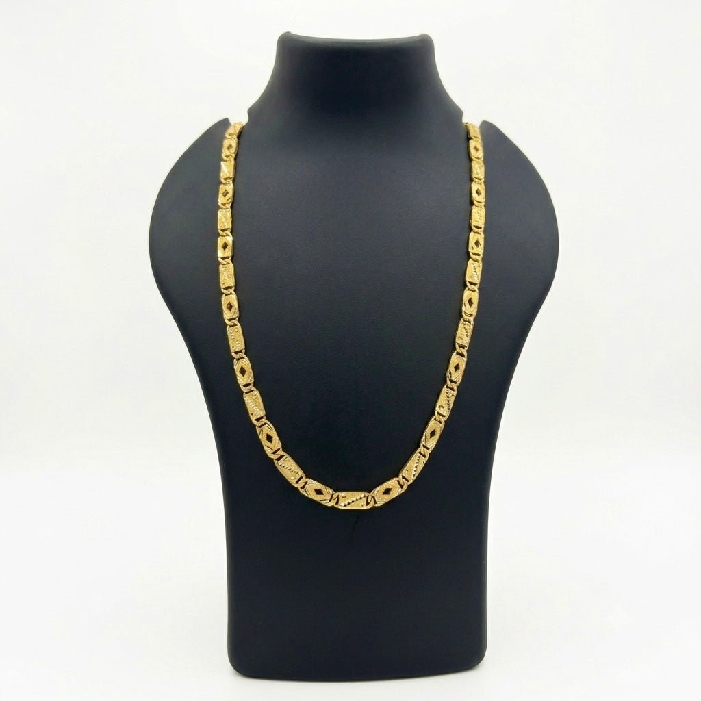 GOLDAS Gold Plated NABWABI L Chain - Goldas.in