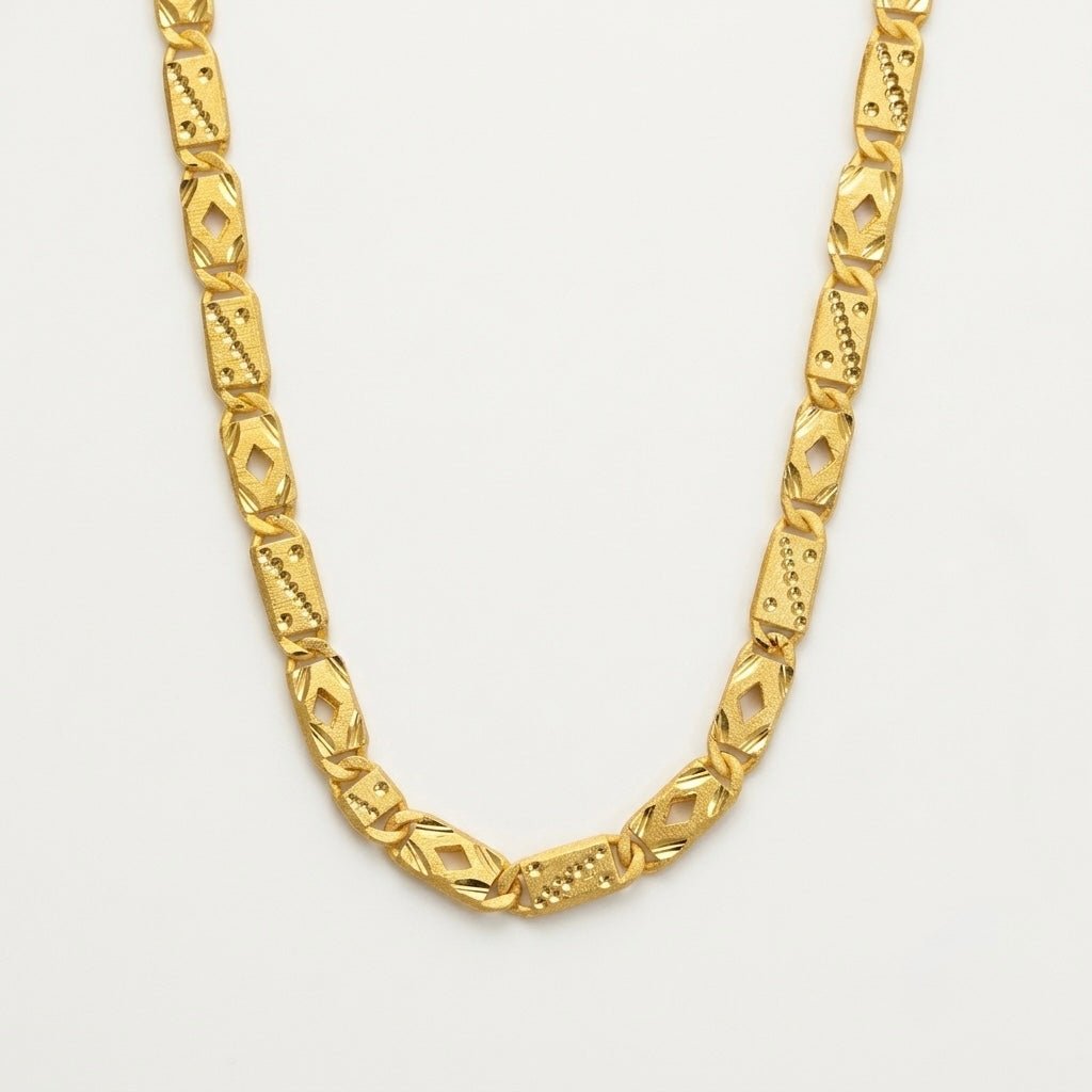 GOLDAS Gold Plated NABWABI L Chain - Goldas.in